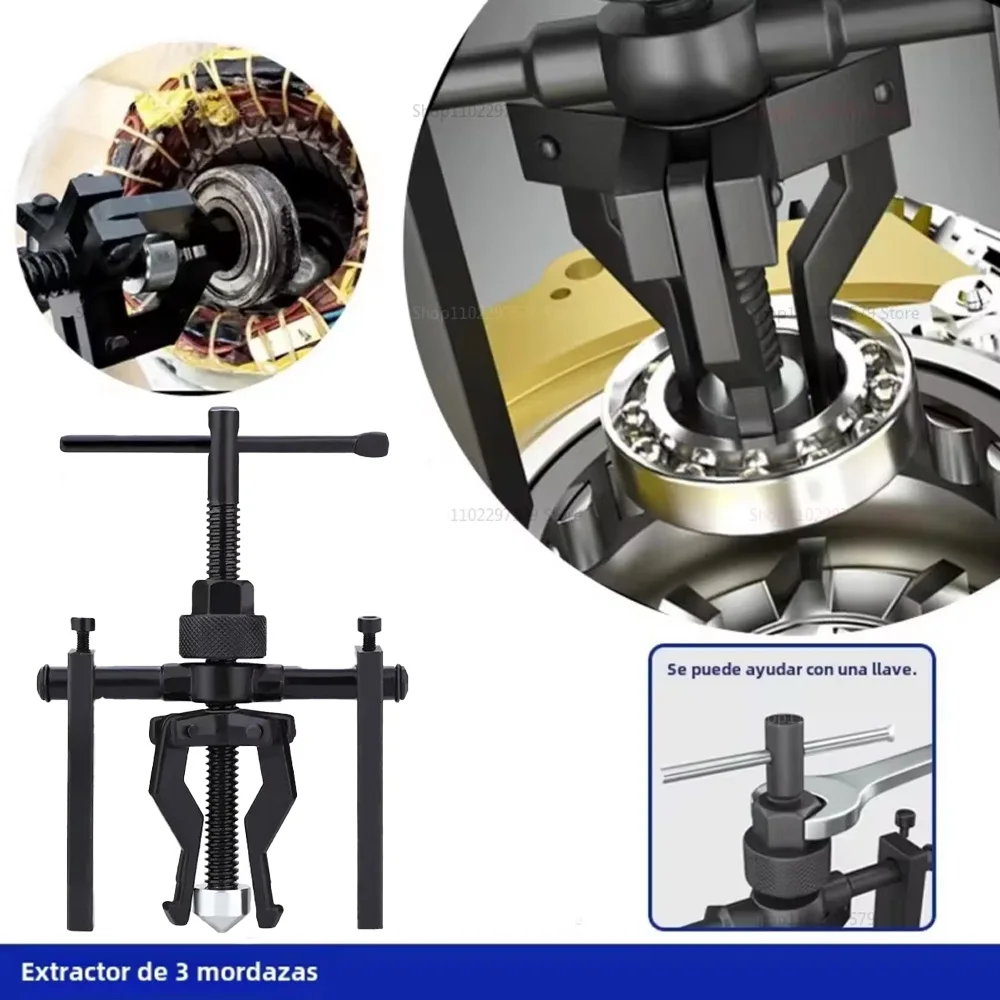 Estrattore per cuscinetti interni per auto per impieghi gravosi Estrattore a 3 griffe Kit di macchine utensili per autoveicoli per rimozione cuscinetti e riparazione auto