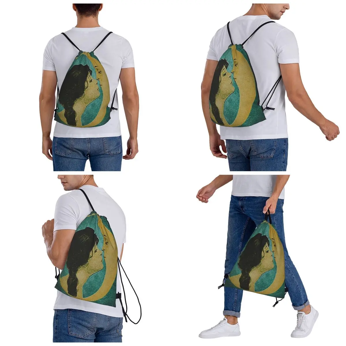 Dear Moon Backpacks Multi-function Portable Drawstring Bags Sports Bag Book Bags For Man Woman Students