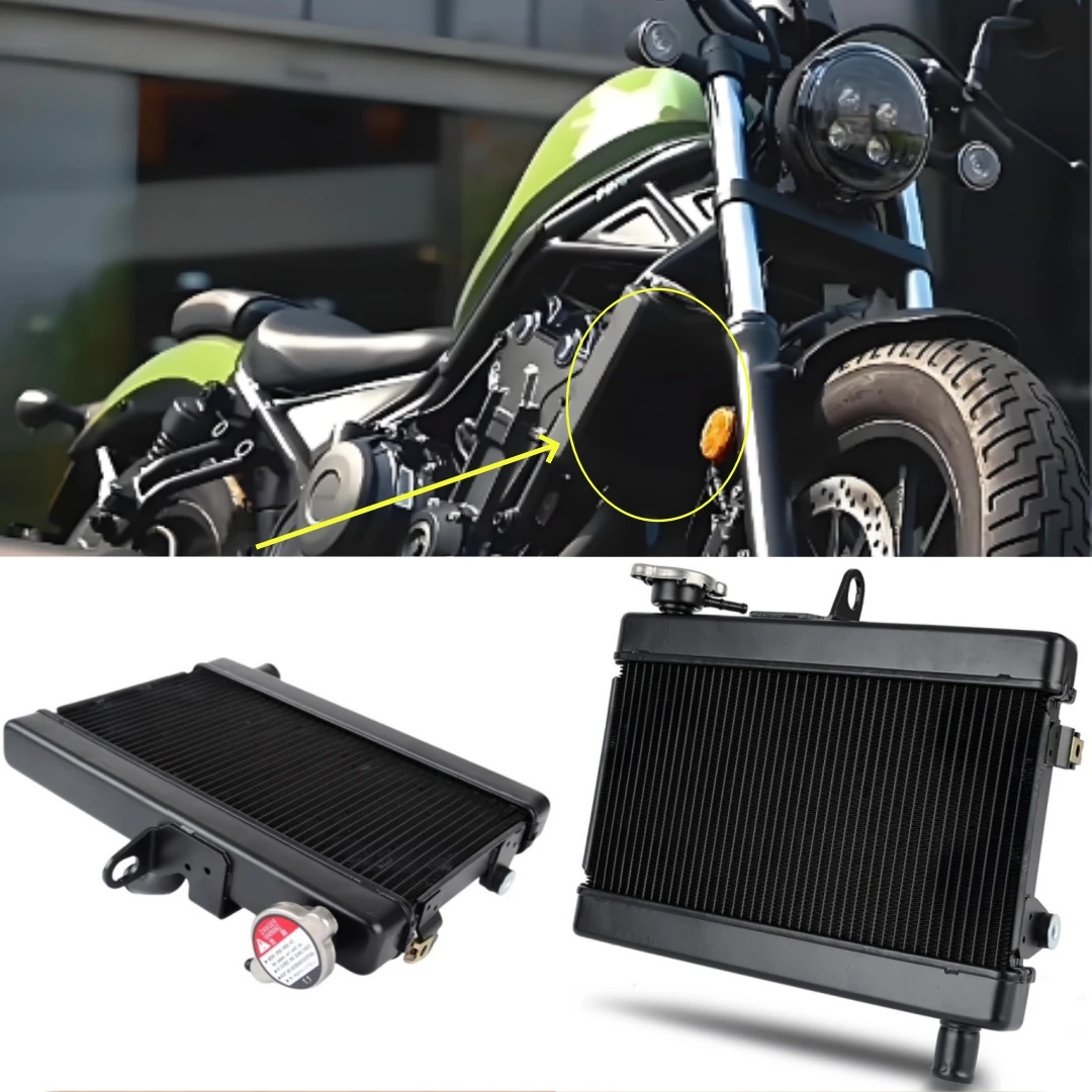 Radiator Cooling Engine Cooler for Honda Rebel CM500 CMX500 CMX CM 500 2017-2023 CL500 CL300 2023 2024