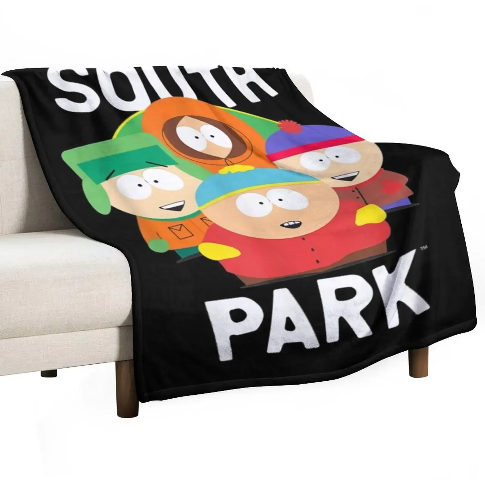 Manta de tiro divertida de dibujos animados de Park Gang, fundas de cama, sofás de decoración, mantas para bebé, regalos de navidad