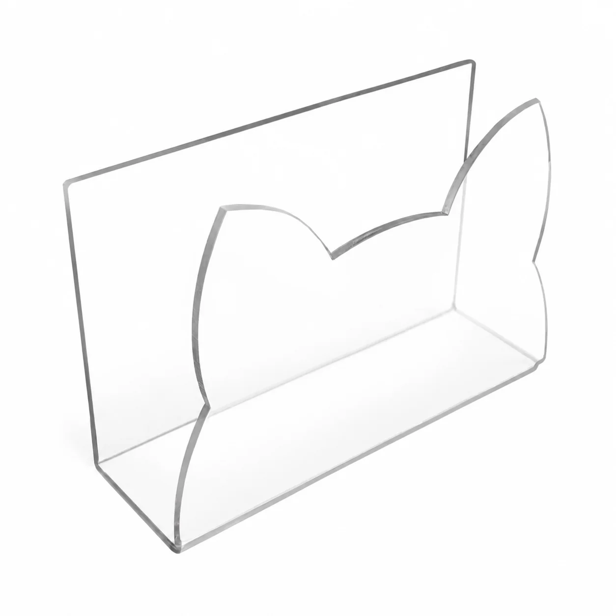 Acrylic Letter Holder Clear Desktop Letter Sorter Envelope Storage Sorter Shaped Office Desk Letter Organizer For Office Desk