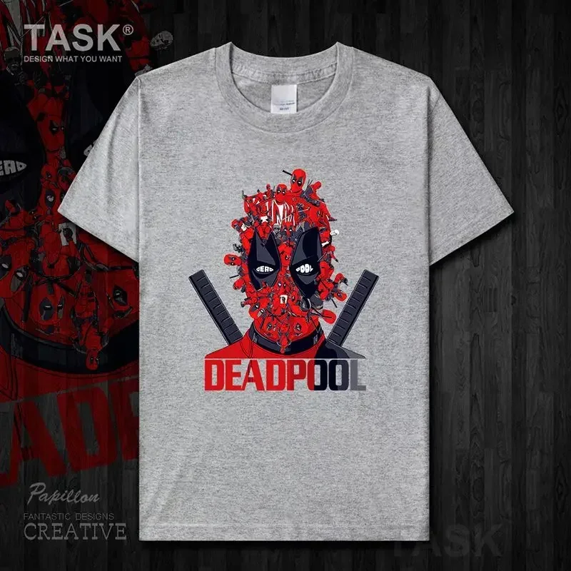 Fashion American Deadpool Movie Short Sleeve Men's Oversized Loose Women's Crew Neck T-Shirt 2024 New Summer Top Unisex