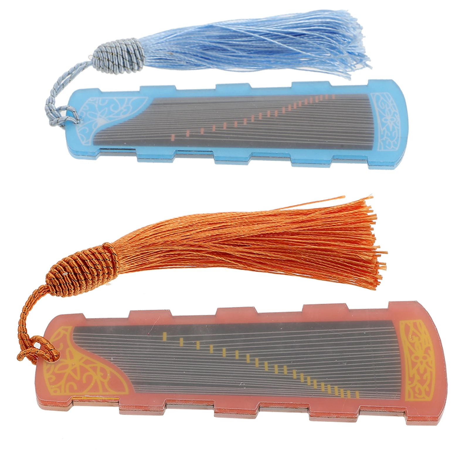 

2pcs Acrylic Guzheng Nail Storage Board Picks Organizer Blue Color Long Lasting Compact Portable Small Items Container Nail Tape