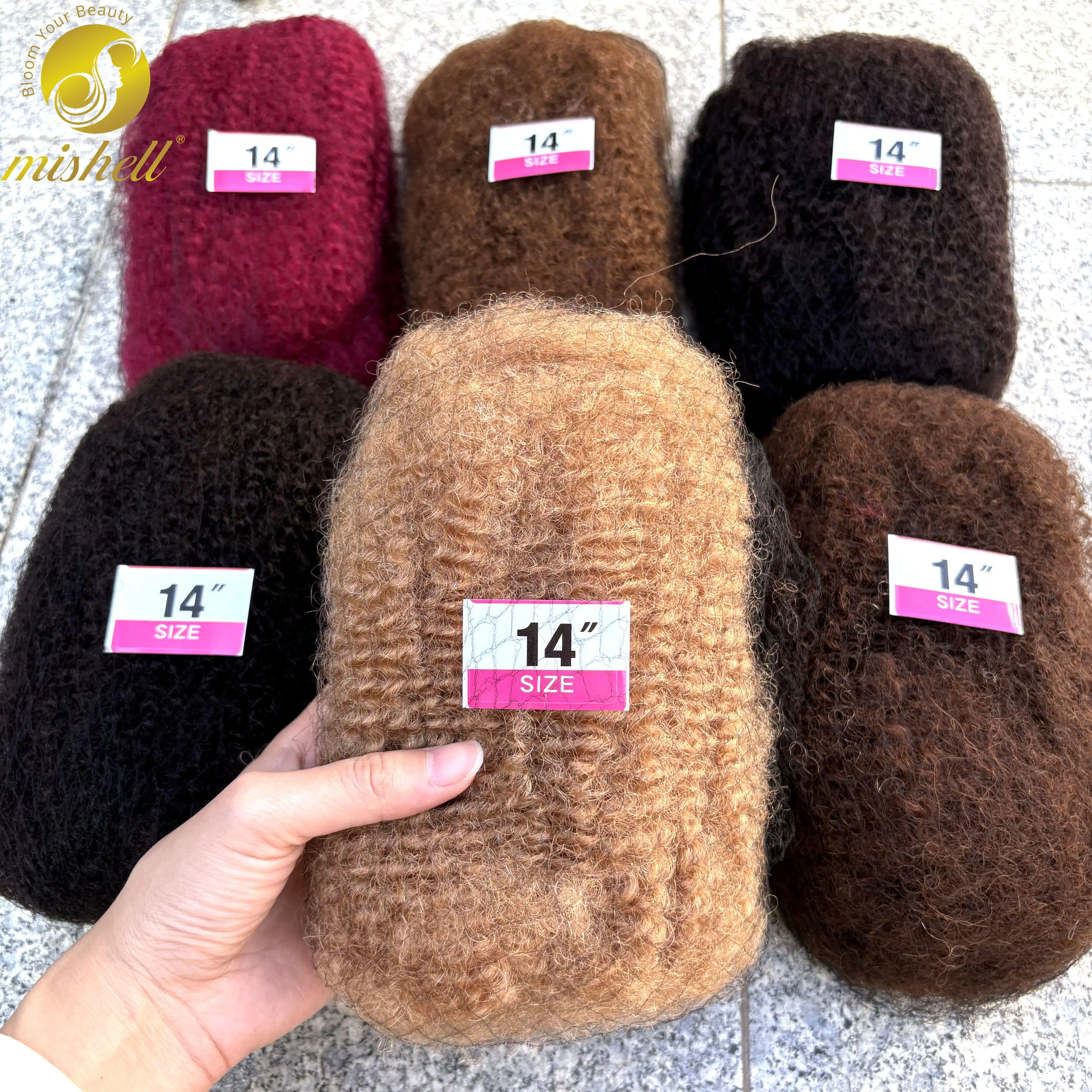 

50 г/упак., 10-18 дюймов, 4C, афро-кудрявые человеческие волосы, 100% человеческие волосы, мягкие афро-кудрявые объемные человеческие волосы для наращивания локонов/закруток/близнецов