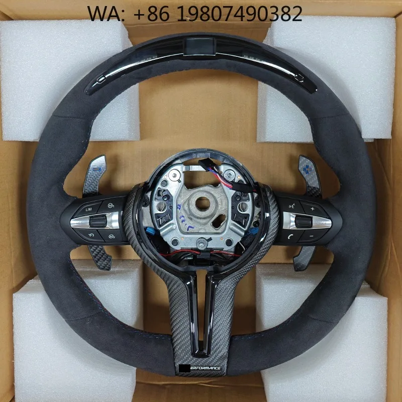 

Sport Modified Leather Steering Wheel, M Sport Upgrade Auto Replacement Parts Fits M3 M4 M5 M6 F30 F10 F15 F36 F01 F20 F22 F25 F