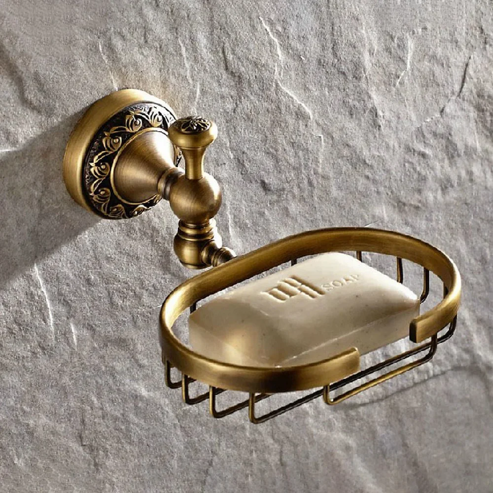 Soap Dishes Antique Brass Wall Mounted Soap Holder Soap Dish Bathroom Accessories Bba493
