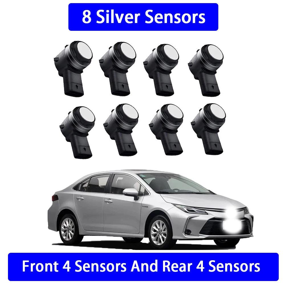 ZhuCamX Voor Achter Parkeersensor Assistentie Backup Radar Zoemer Systeem voor Toyota Corolla Auris Hybrid E210 2019 2020 2021 2022