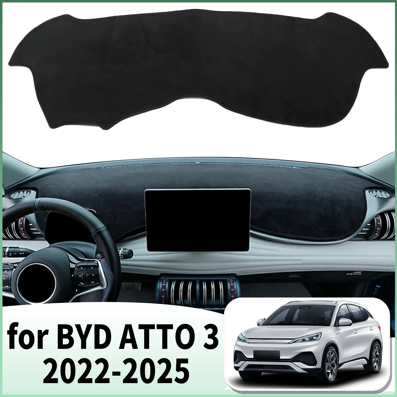 

Коврик на приборную панель для BYD Atto 3 2025-2023 2022, защитный кожаный чехол-накладка от солнца, аксессуары