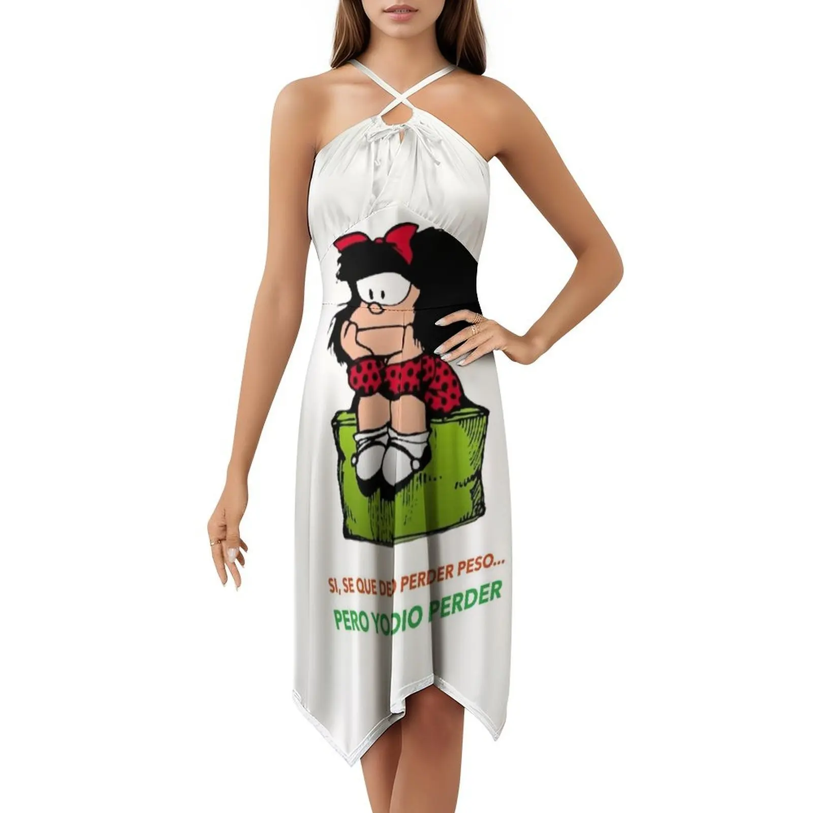 فستان مافالدا كوينو كوميكس المثير للإجازات للنساء على الشاطئ وحفلات أعياد الميلاد فستان قصير مافالدا كوينو مافالدا كوينو كاريكاتير للسهرات #5