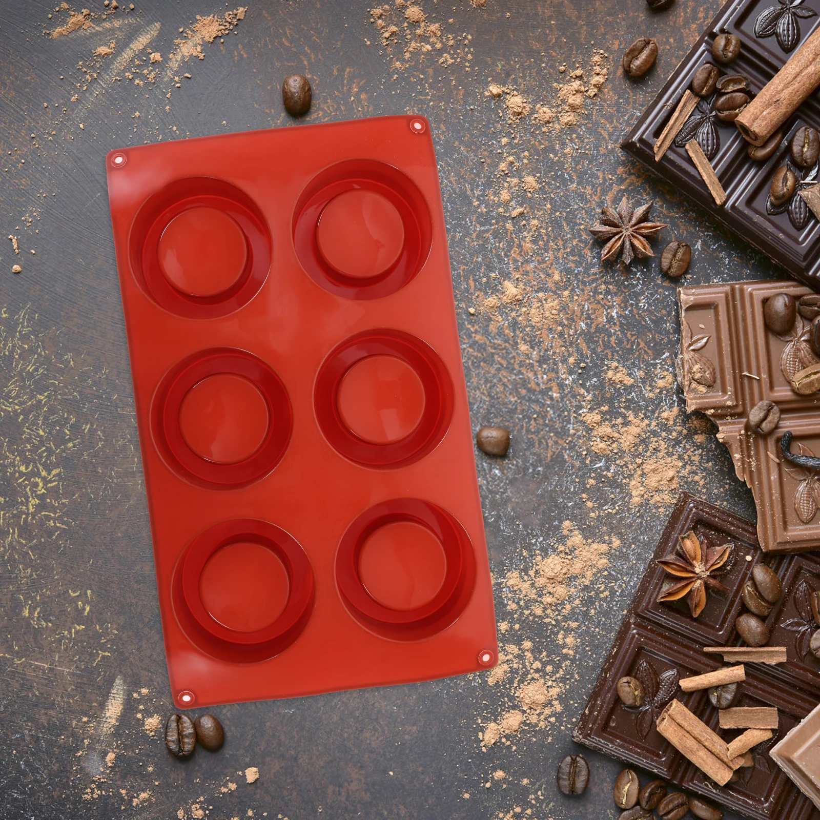 

1pcs Cake Cup Mold Silicone Baking Mold Non-Stick Flexible For Cake Cookie Fondant Chocolate Scented Candles Making Kitchen