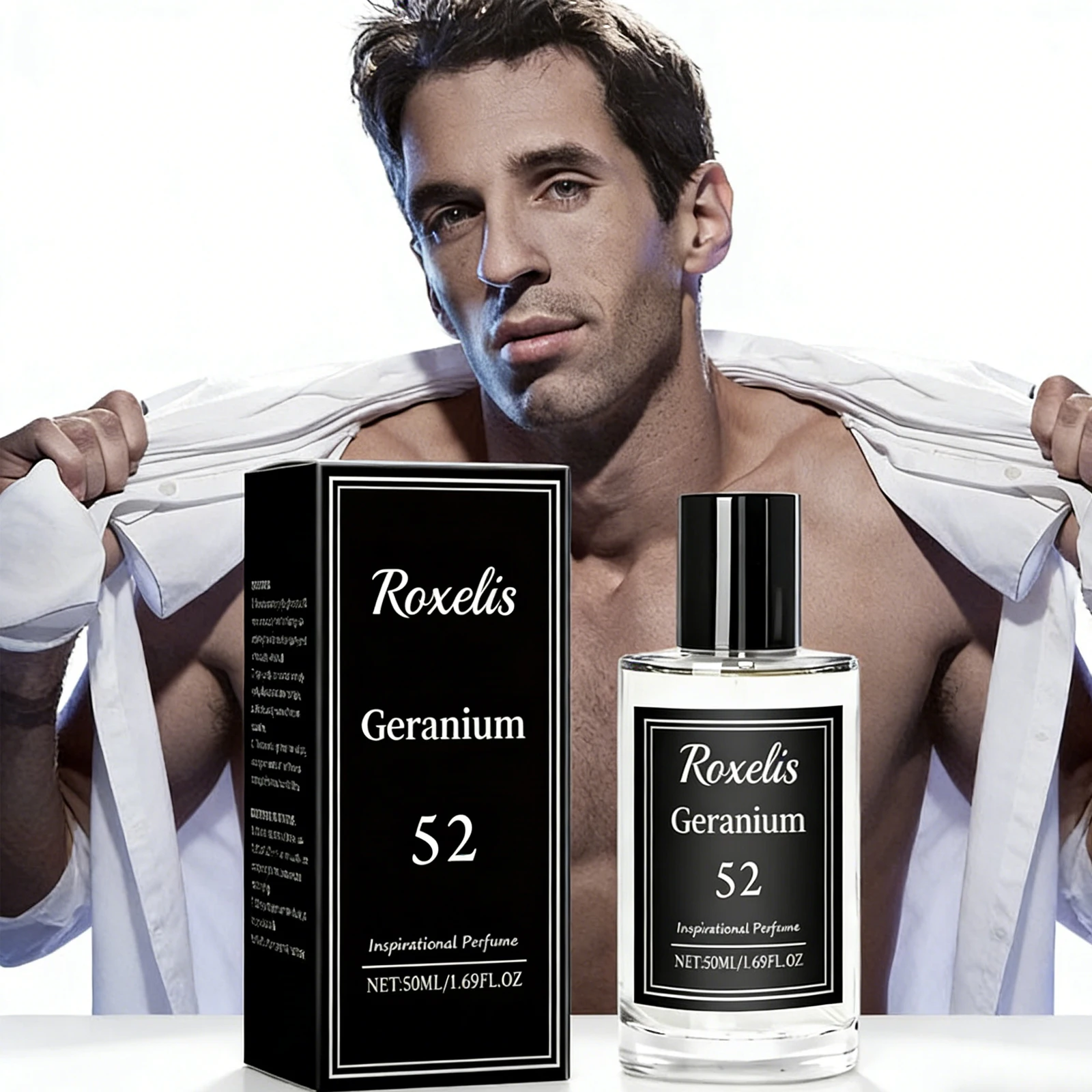 

ROXELIS 50 мл, аромат герани, цветочный, элегантный, легкий парфюм для мужчин, вдохновляющий нишевый аромат