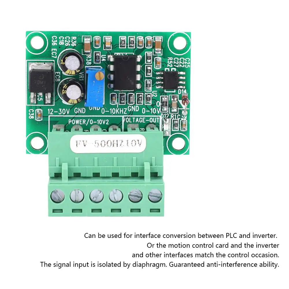 Modulo convertitore da frequenza a tensione da 500 Hz a 10 V Generatore di segnale digitale-analogico da 0 a 500 Hz Uscita regolabile