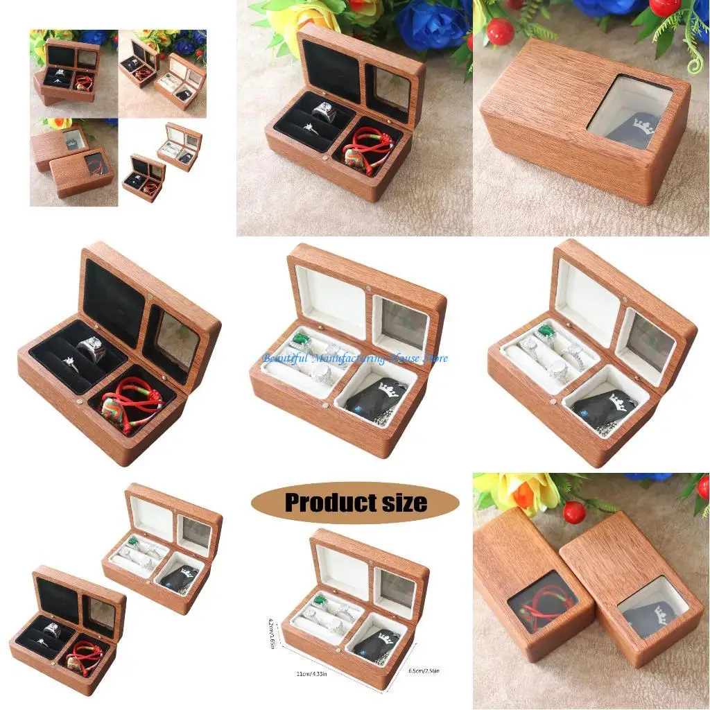 

E56A Jewelry Soft Velvets Storage Box for Valuables Accessory Holder