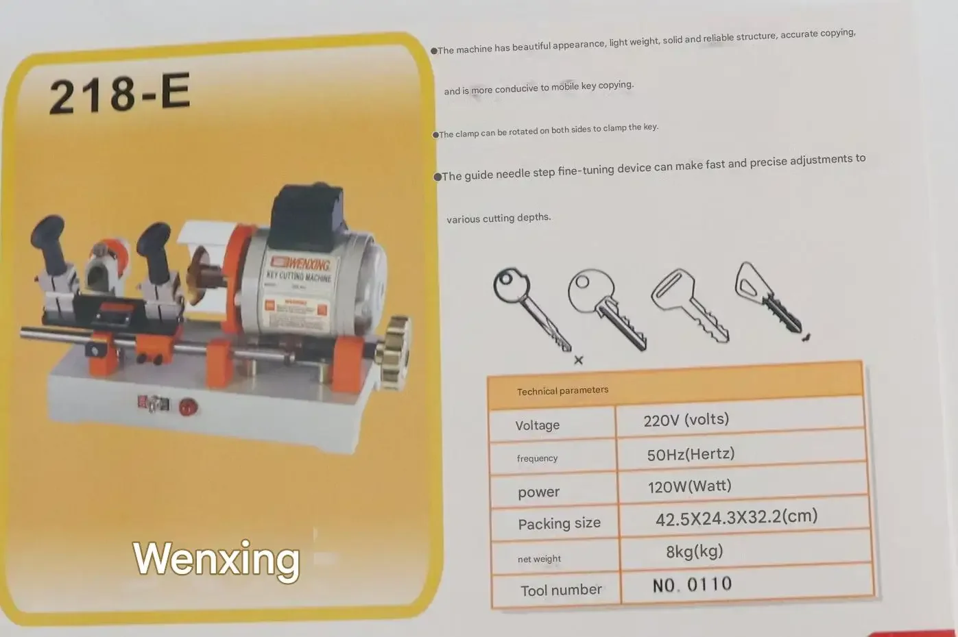 

Customized High Quality 110V/220V 298D Vertical Key Cutting Machine