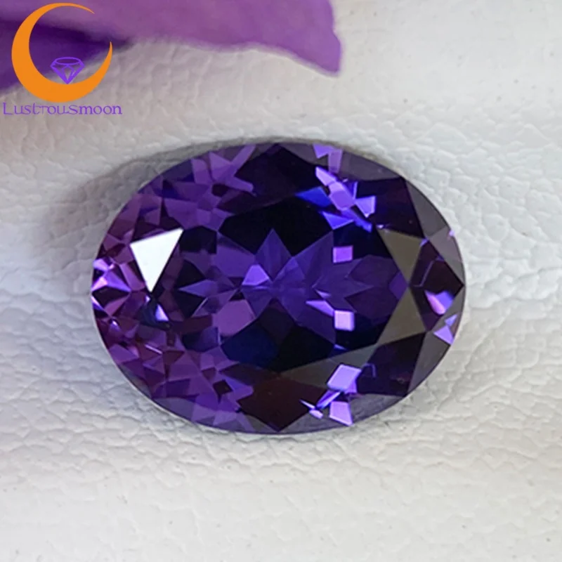 

Выращенный в лаборатории сапфир фиолетового цвета камень овальной огранки сертификат AGL свободный драгоценный камень отличные бусины на заказ для изготовления роскошных ювелирных изделий