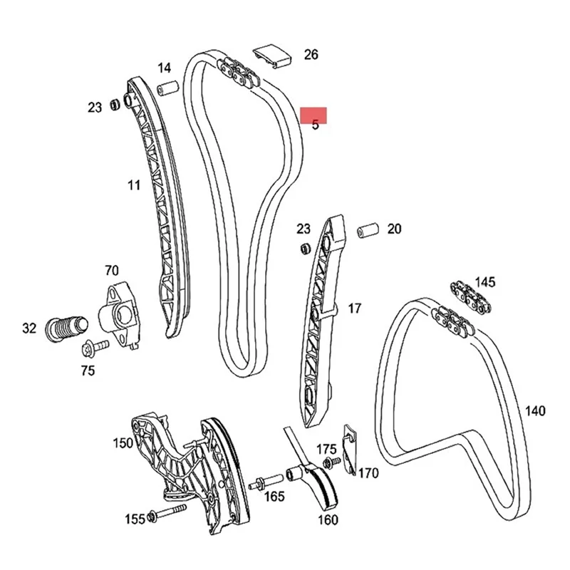 

New High Quality Car Engine Timing Chain 0009932176 A0009932176 For C-Class 203 C200 C230 Auto Parts