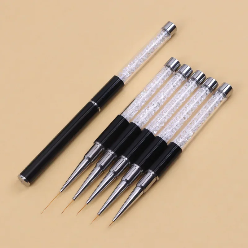 Pinceaux pour Nail Art, Stylo d'Amélioration des Ongles, Peinture Colorée Carimplantée, Stylo à Fleurs, Outil de Dessin au Ligne, Outils de Manucure