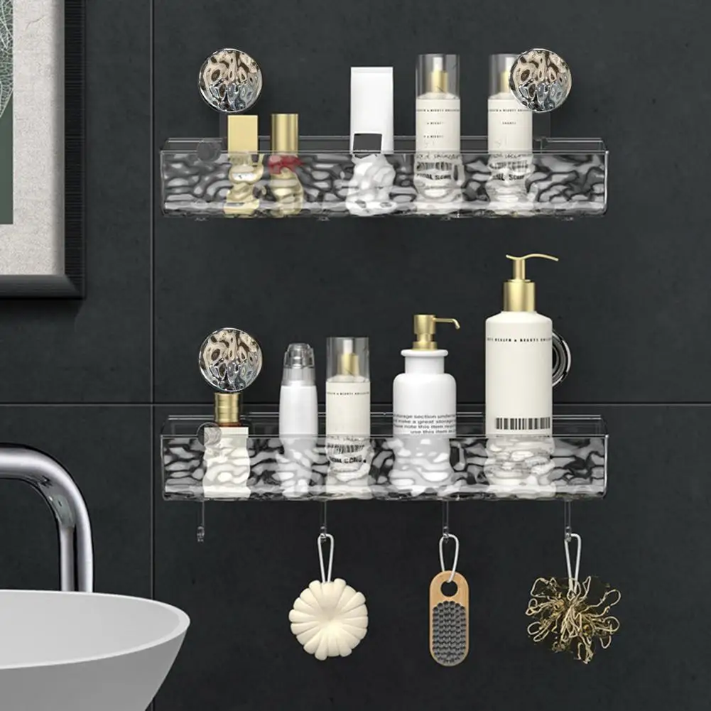 

1Pc Easy-install Shower Holder, Transparent Suction Cup Shower Rack, Triangle Bathroom Corner Storage Rack with Strong Suction
