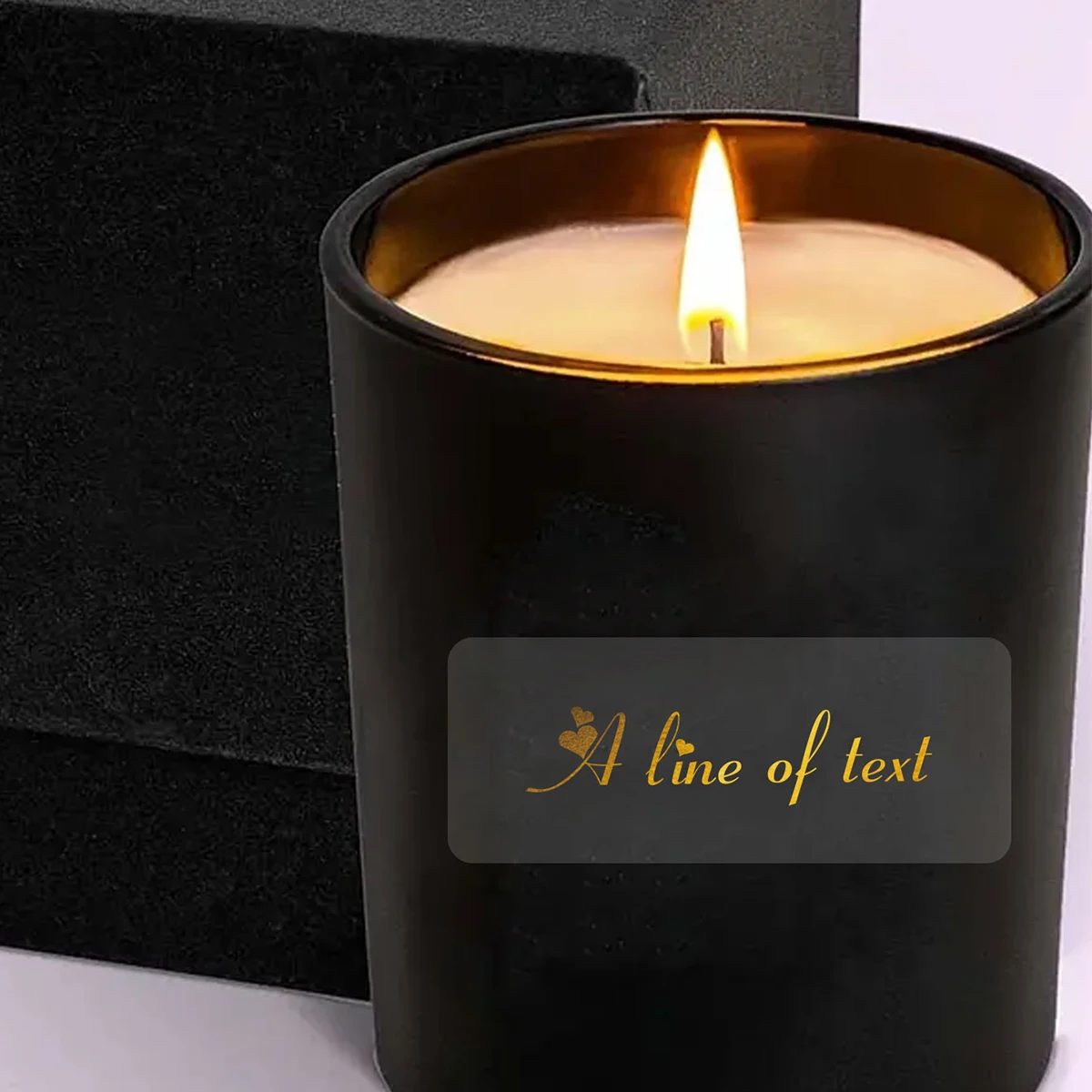 Custom Text Rectangle Transpar - Personalised Candle Label ulasan dan harga