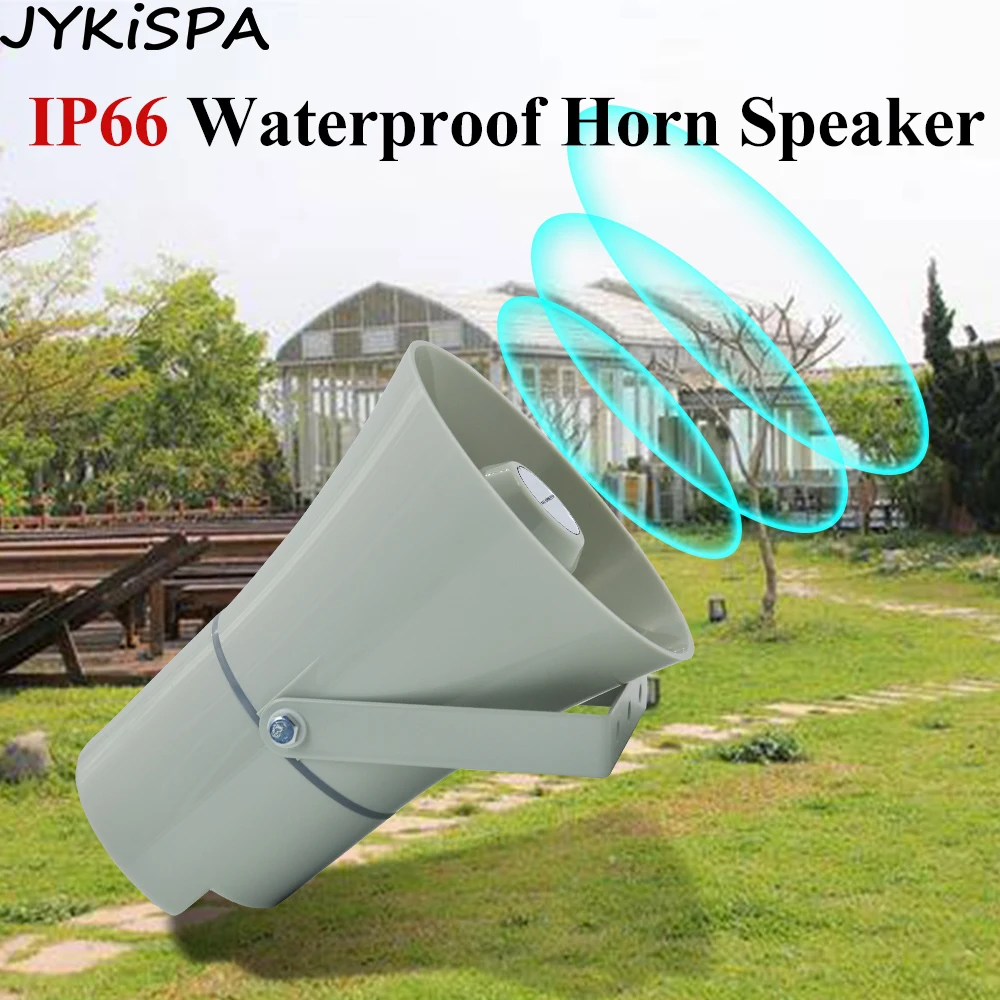 

IP66 10W Waterproof Horn Outdoor Speaker Public Address System Music Sun Protection Material for Garden Broadcast Engineering