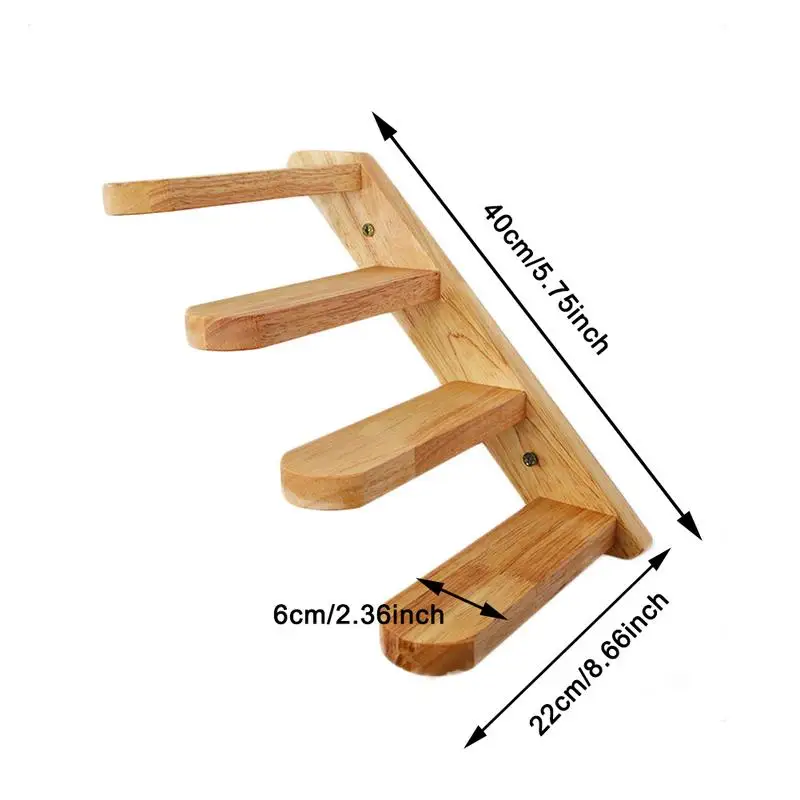 Climbing Shelf Cat Wood Cat Stairs With 4 Steps Cat Wall Furniture For Scratching And ClimbingCat Climber Cat Scratching