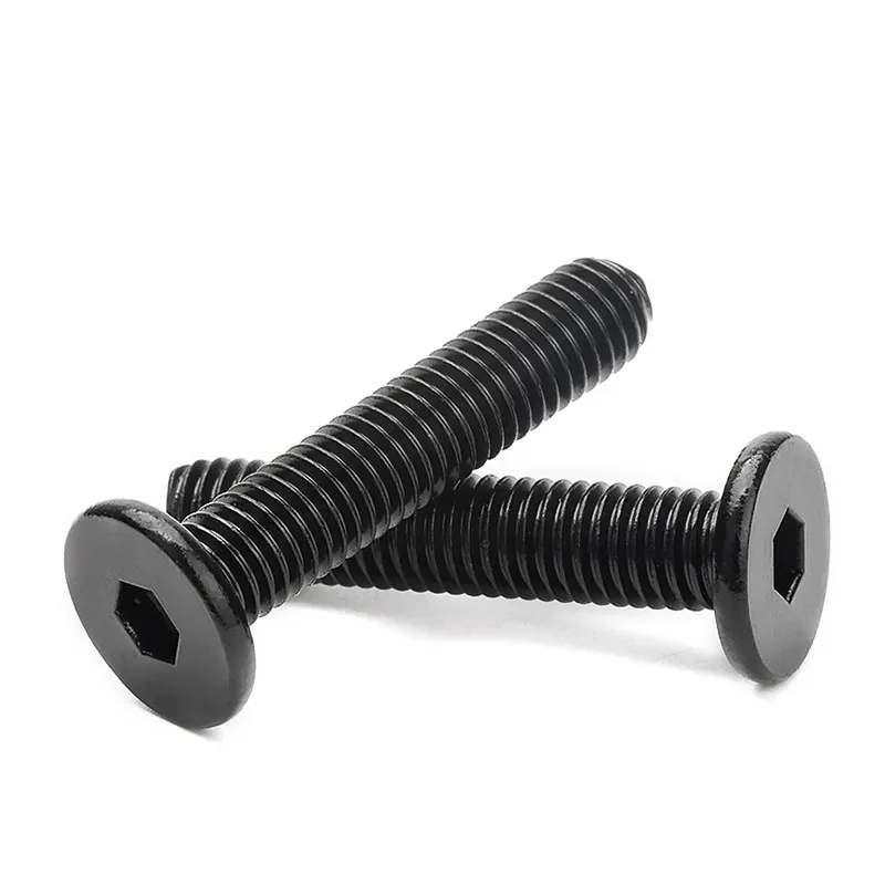 304 Stainless Steel Ultra Thin Flat Wafer Hex Socket Screw M5 M6 M8 Black Low Cap Bolts