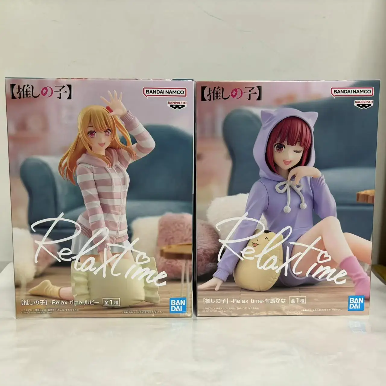 Bandai Original Relax Time OSHI NO KO Hoshino Rubii Ruby Arima Kana Anime Figure Toys PVC Model Collector 10-15cm Doll Gift