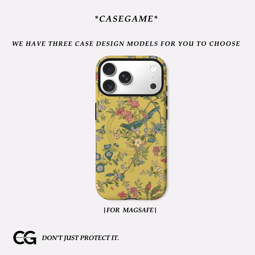 Vintage Floral & Bird  Phone Case for IPhone 17 16 15 14 13 