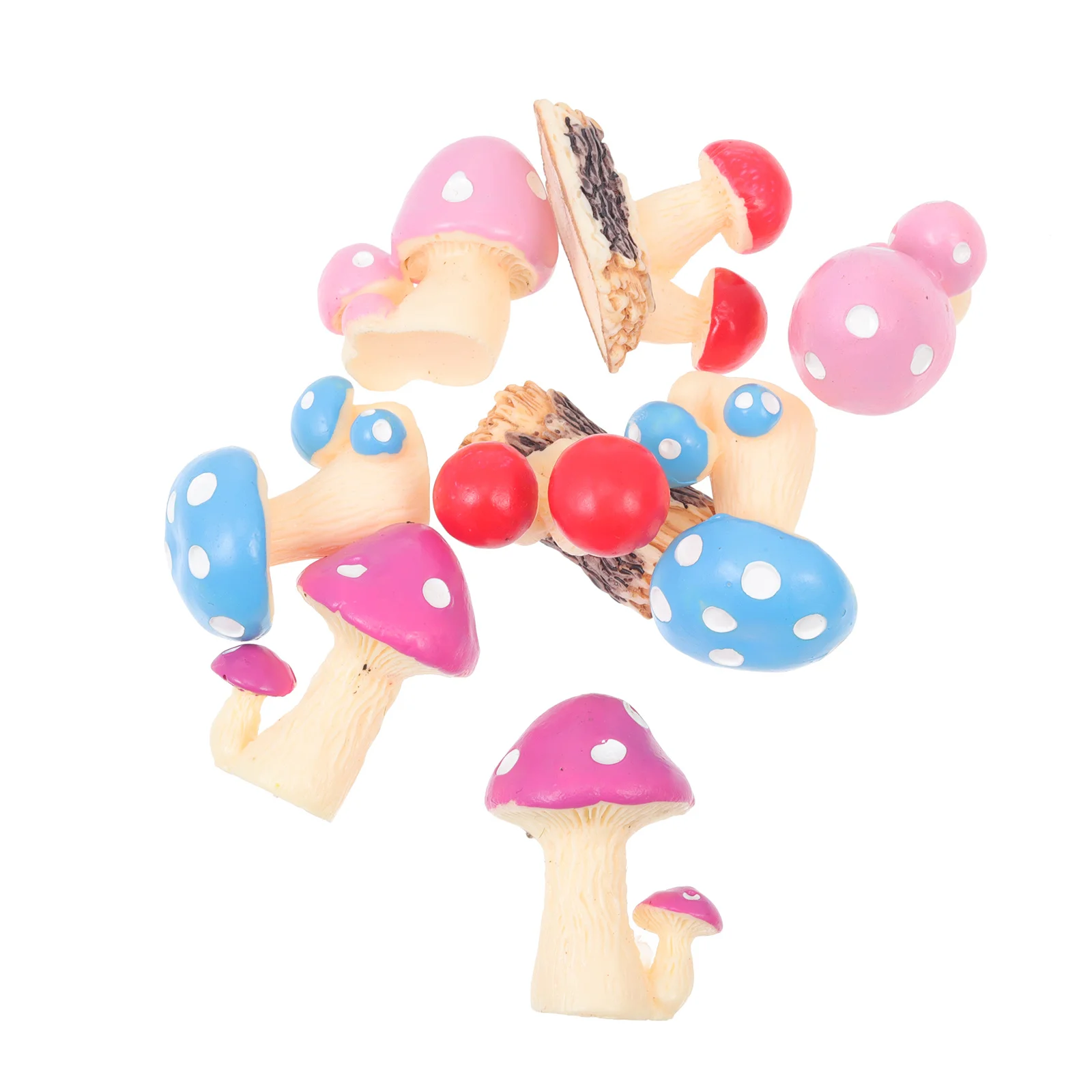 

8Pcs Mini Resin Mushroom Ornaments Decorative Fairy Garden Decor Micro Landscape Accessories DIY Bonsai Desktop Decoration