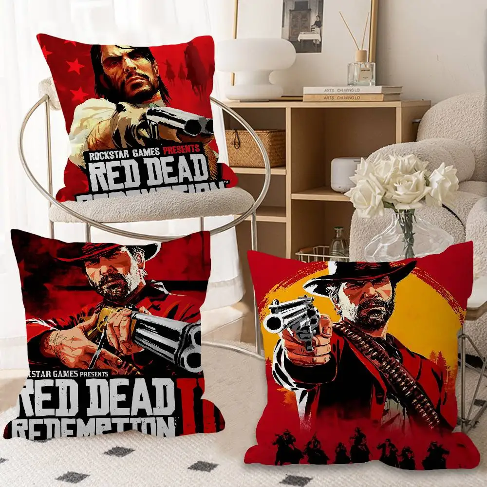Housse de coussin Game TV-Red-Dead-Redemption 2, design en érable, décoration Happy Autumn Harvest, housse de coussin décorative pour les fêtes