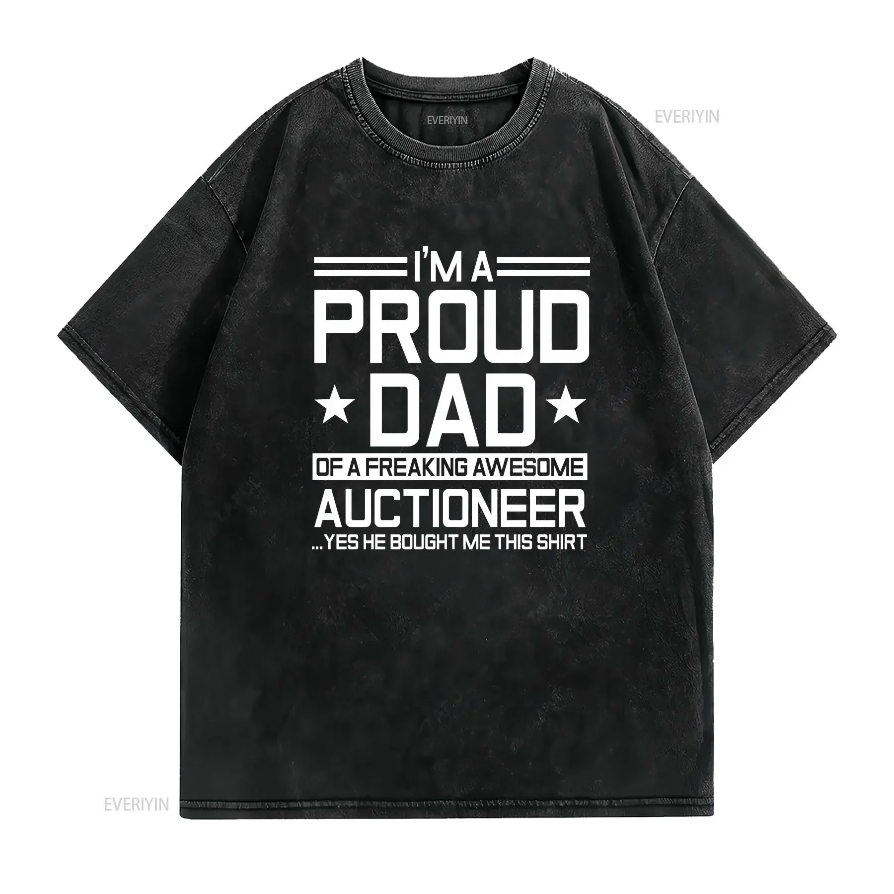 I'm A Proud Dad Of Freaking Awesome Auctioneer T Shirt Father's Day Auctioneers Auction Lovers Dealers Bidding Design vintage