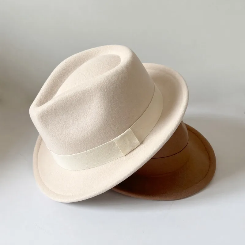 Short Brim Trilby, Woolen Felt Build, Autumn Winter Wear, Gentleman Silhouette, Timeless Retro Tone, Universal Matching Style