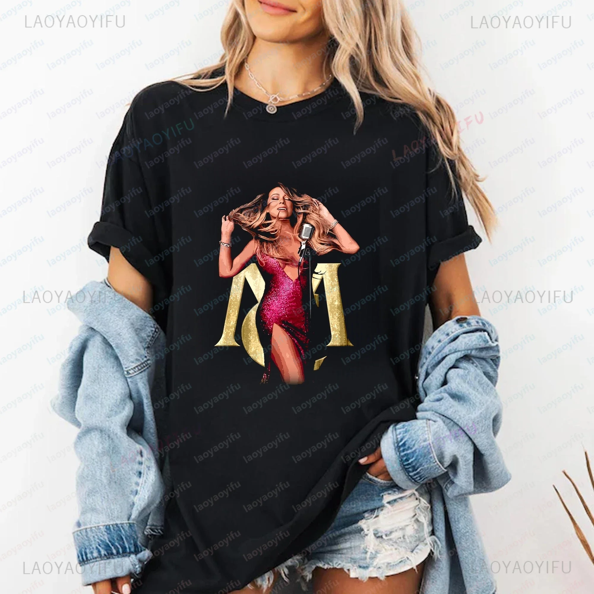 Mariah Carey's New Retro Maria Carey T-shirt - Best-selling Streetwear Top for Fashion - Suitable for Both Men and Women