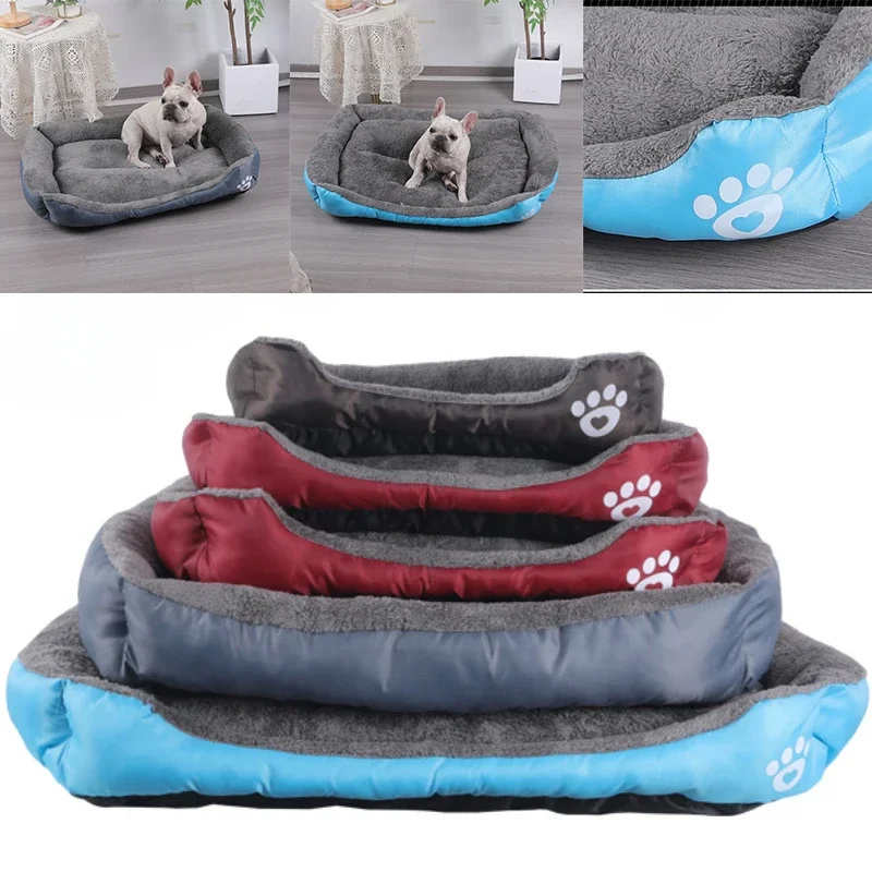 

Large Square Nest Pet Large Dog Bed for Small Medium Dogs Soft Fleece Nest Big Dog Sofa Bed Winter Warm Cat House for Pet