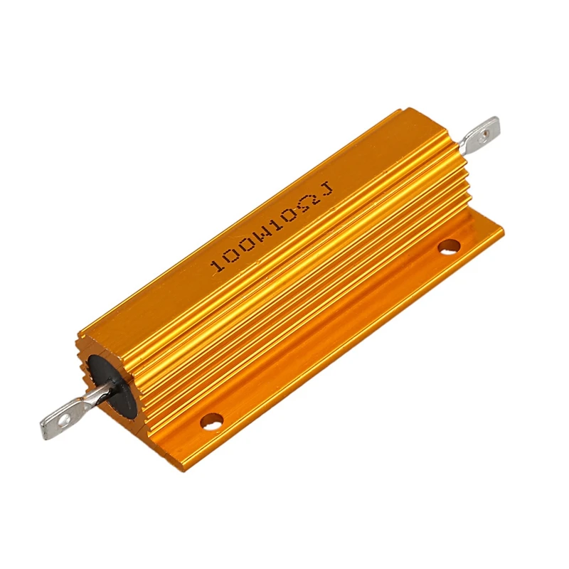 Resistência folheada de alumínio 100w do resistor de energia do ouro 4x, 10 ohm 10r