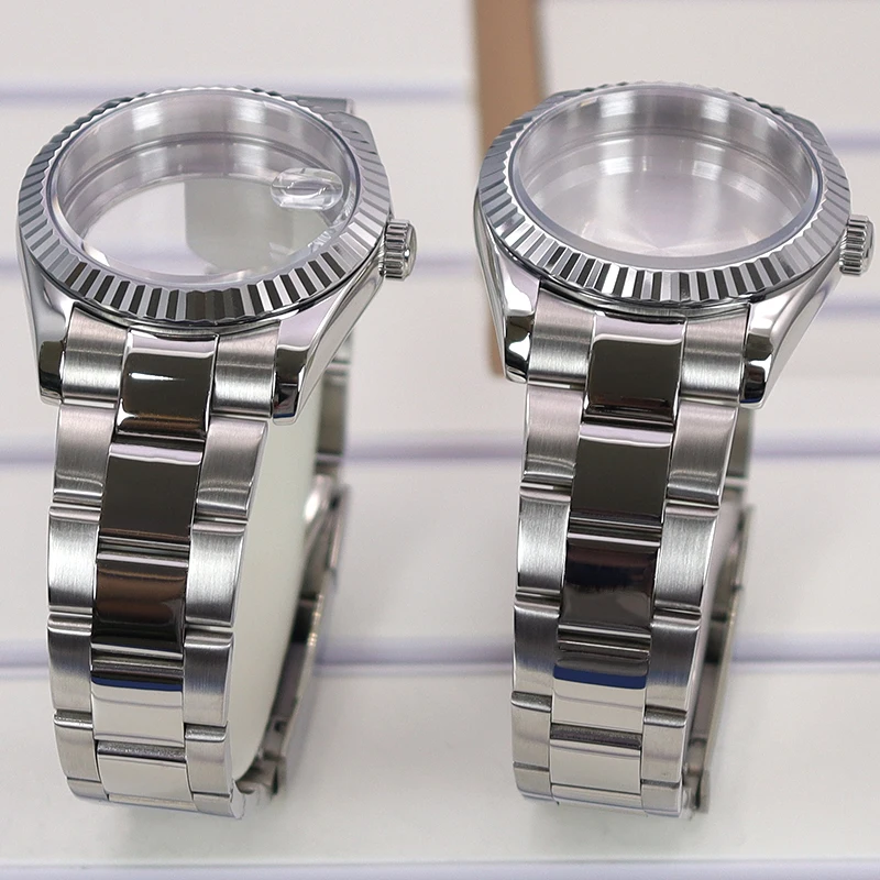 36mm/39mm Gerilltes Gebogenes Uhrengehäuse Armband Saphirglas für Datejust NH35 NH36 NH38 NH34 4R36 Miyota8215 Uhrwerk 28,5mm Zifferblatt – Detail 8