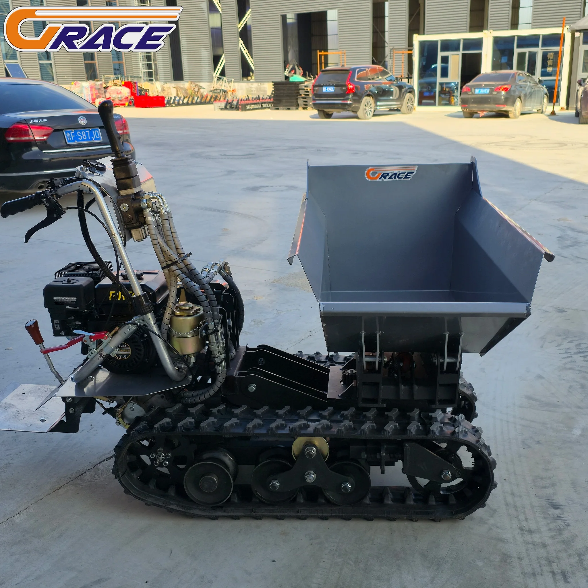 Snelle levering Kleine Mini Dumper Huis Tuin Boerderij Gebruik Groothandel Mini Dumper Hoge kwaliteit Mini Truck Crawler Dumper 0.5 0.8 1.2ton