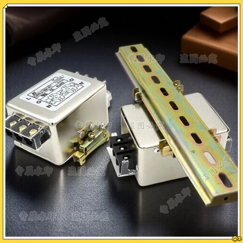 Power Filter 220v AC Bipolar Terminal Block Guide Rail Electromagnetic Interference Purifier CW4L2-30A-R1