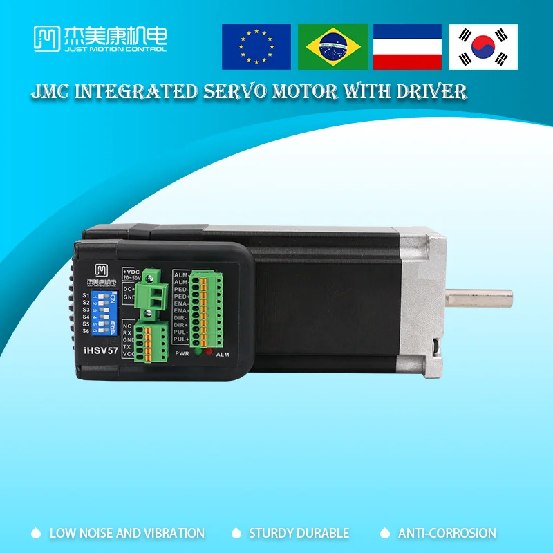 

JMC Integrated servo motor 180W cnc servo motor kit 3000rpm dc servo motor nema 23 0.6 nm