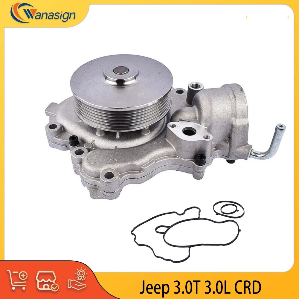 

Engine Water Pump & Gasket Set Fit 3.0 T L V6 Diesel CRD For 14-18 Jeep Grand Cherokee Ram 1500 PICK-UP Chrysler 300 3.0T 3.0L