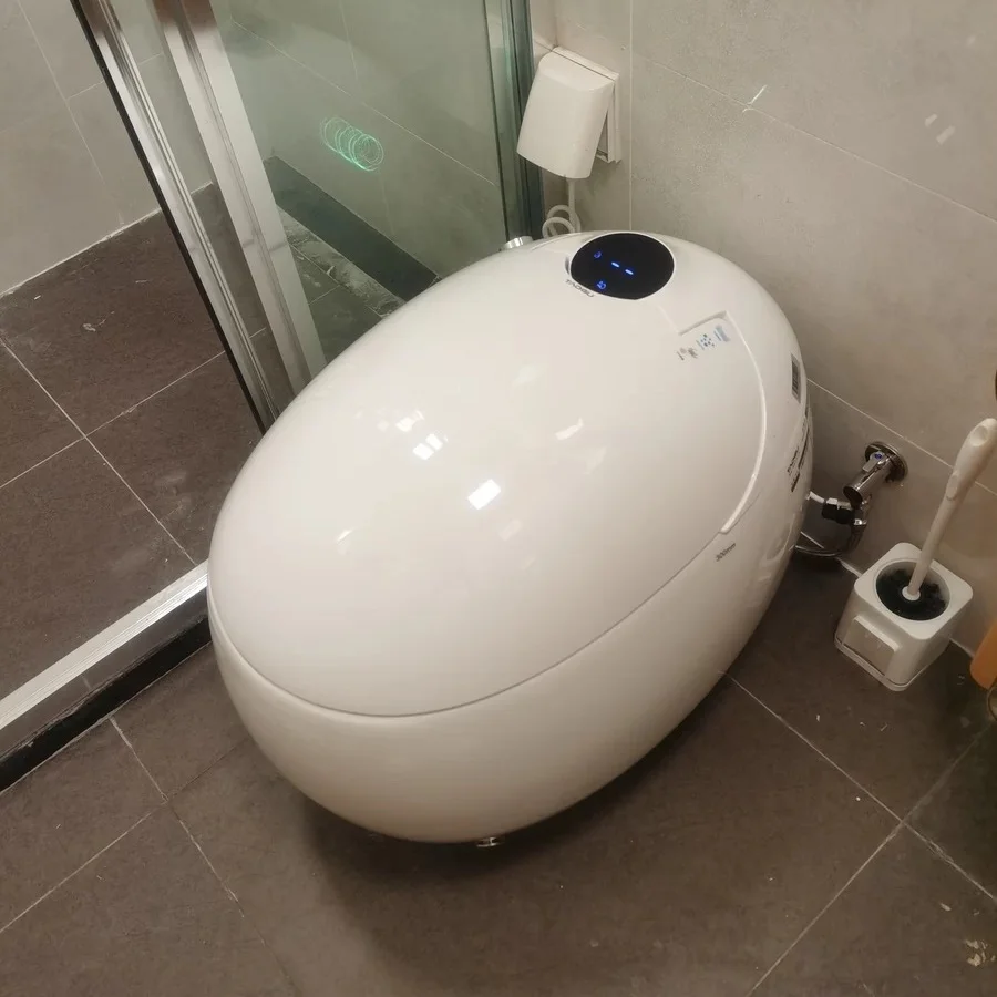 

Egg Shape Smart Toilet Full Automatic Intelligent One Piece with Round Bowl Floor Mounted Seat Heating Function Smart Wc Toilet