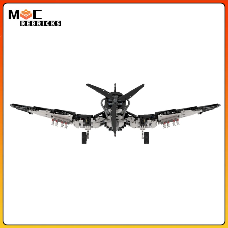 High-tech Building Block Airplane Series Vought F4U Corsair WW2 Military Fighter Model Bricks DIY Collection Assembly Kids Toys