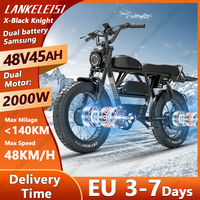 Lankeleisi X-Black Knight Ebike 2000W Dual Motor 48V20ah Dual Samsung Battery Motorcycle Electric Bicycle Fat Tire Electric Bike