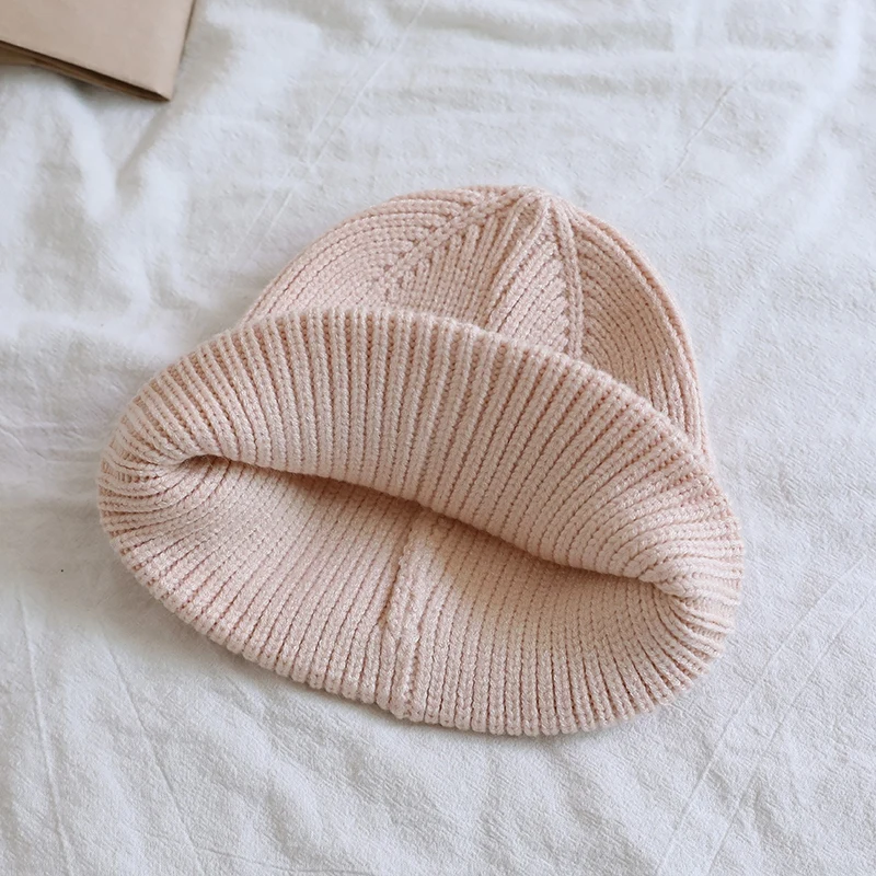 Cute Double Fashion Letter Baby Hat Children Cap Warm Autumn Winter Hats For Kids Boys Girls Knitted Warmer Beanie Caps Bonnet