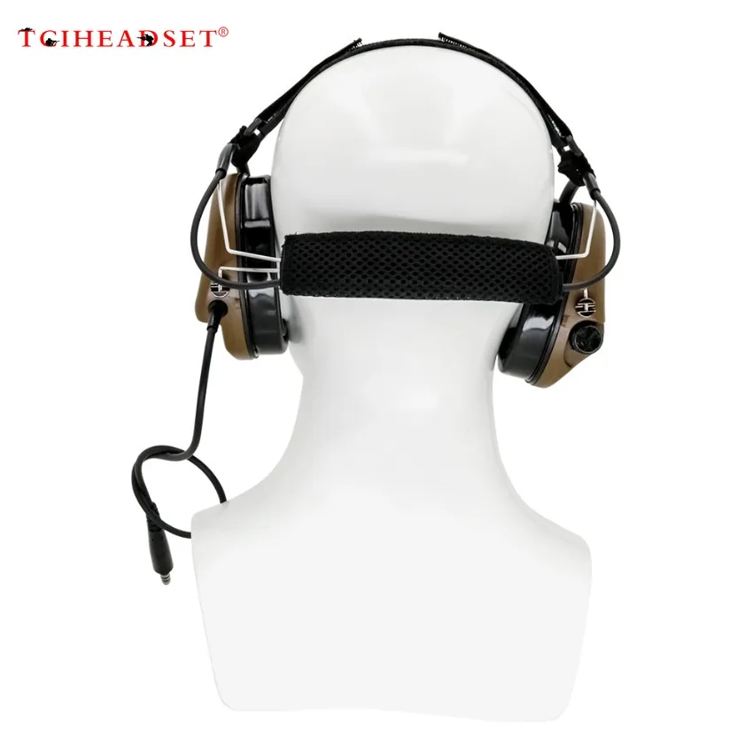 TCIHEADSET SORDI TCILiberator II Tactical Headset Hearing Protection Electronic Shooting Earmuffs for Airsoft with Tactical PTT