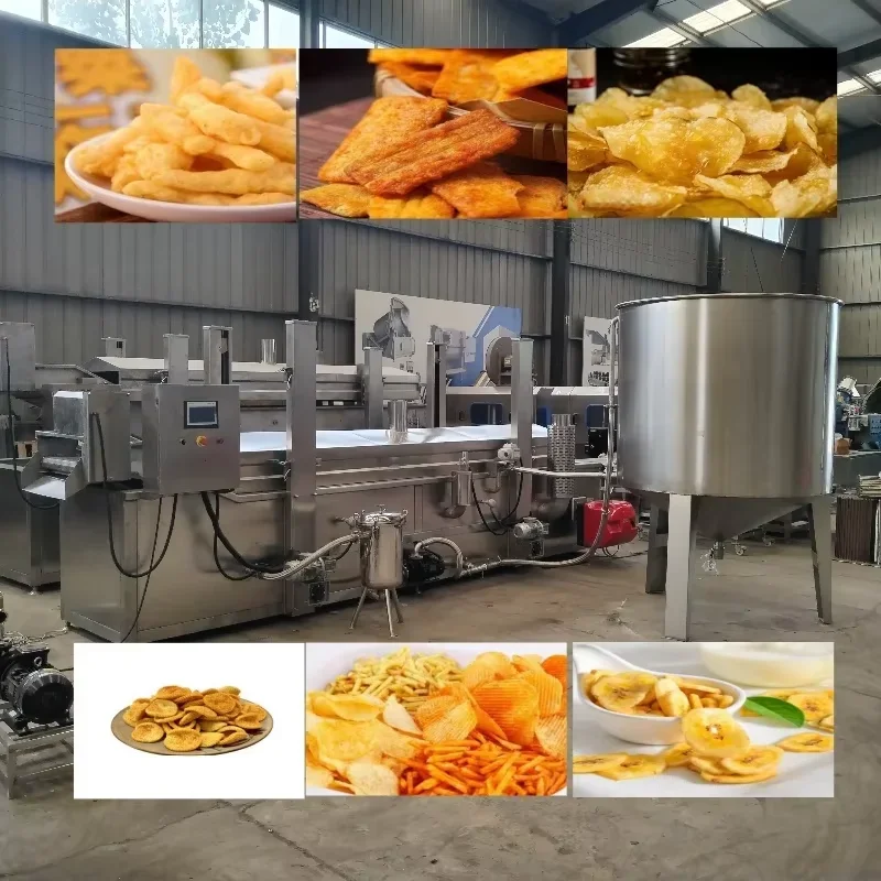 Commercial  Electric Continuous Conveyor French Fry Fried Chicken Dough Deep Frying Machine Automatic Donut Fryer for Sale - view 3