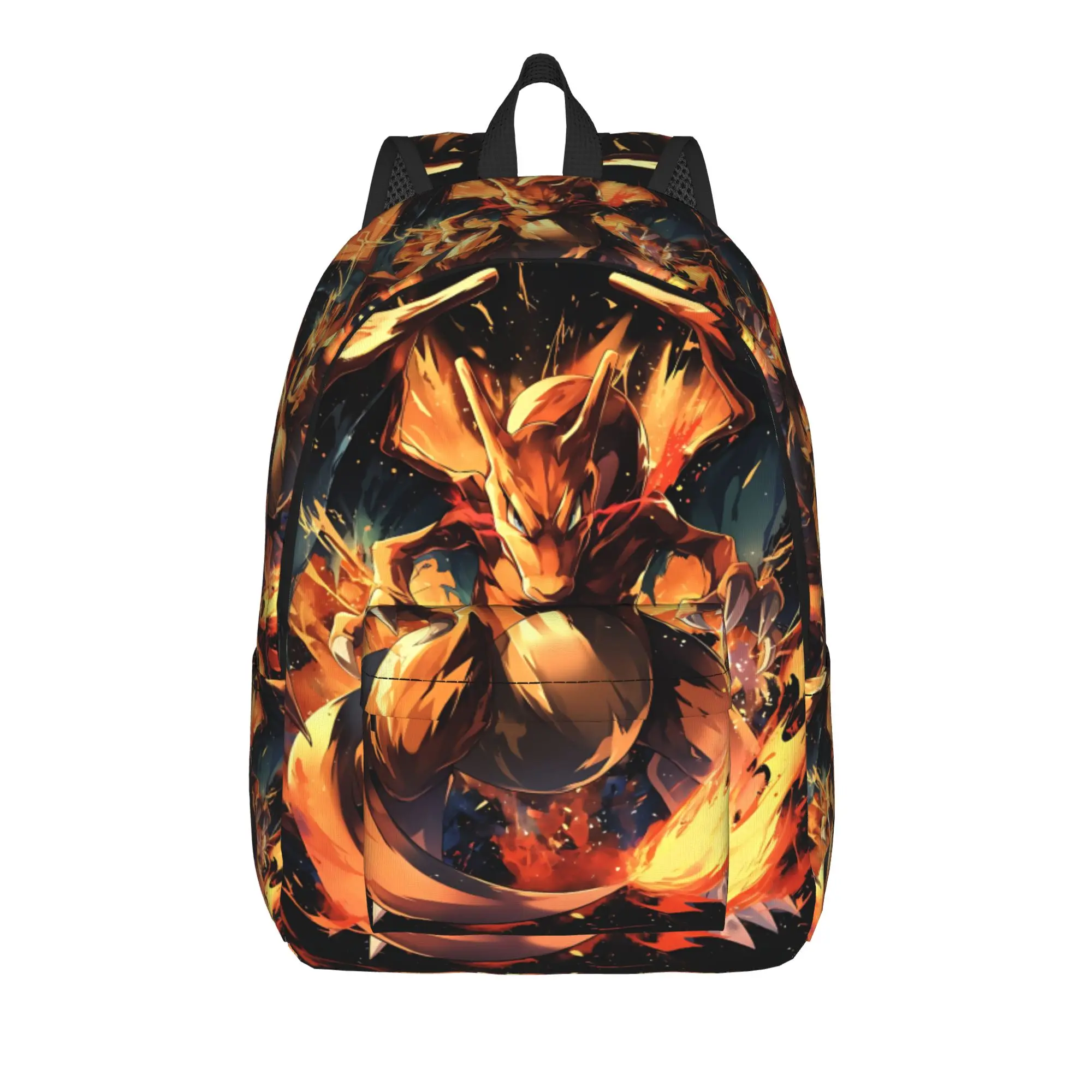 Fashion charizard pokemon Backpack  Mochilas Harajuku Design For Work Office Zipper Closure Rucksack