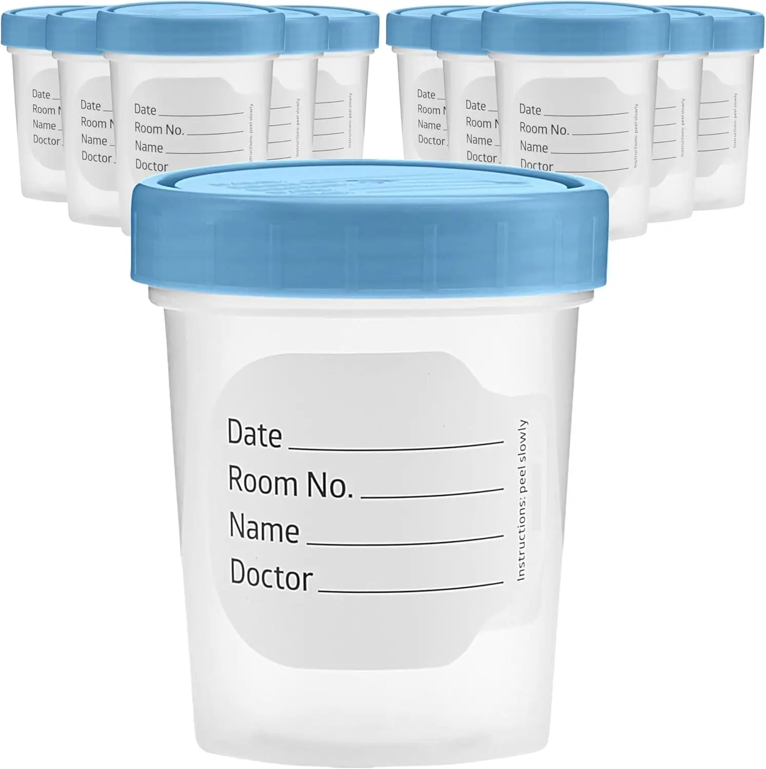 Sample cup with leak-proof cap 120ml transparent non-sterile urine sample container – for safe collection of urine and feces