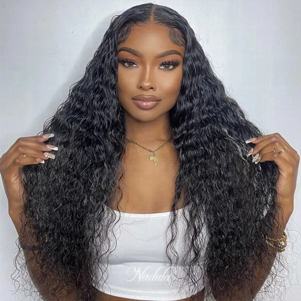 Peruca de Onda Profunda para Mulheres Negras, Cabelo Remy Brasileiro, Peruca de Onda de Água Natural, Transparente Lace Front Cabelo Humano, 13x6