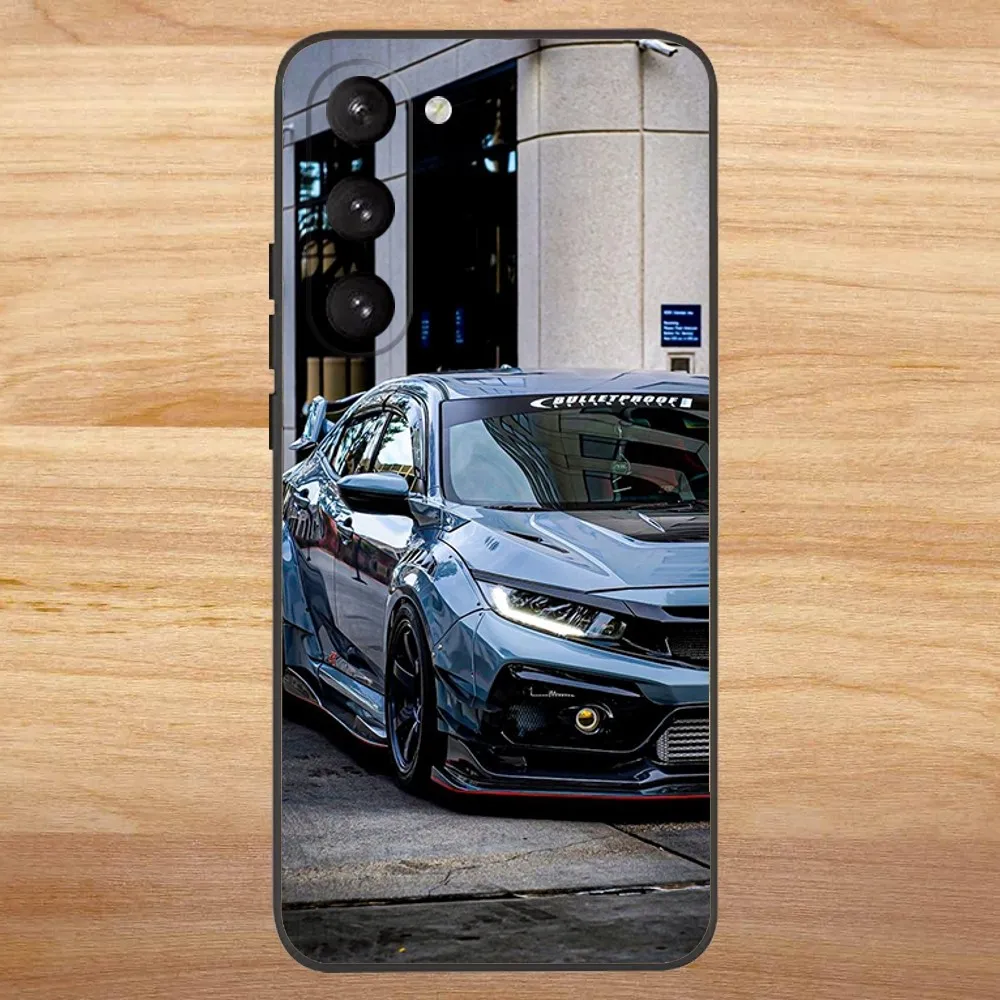 Sport Car T-Type R C-Civic  Phone Case for SamsungS24,S23,S22,S21,S20 Ultra Pro S10,S30Plus,20 Ultra Black Cover